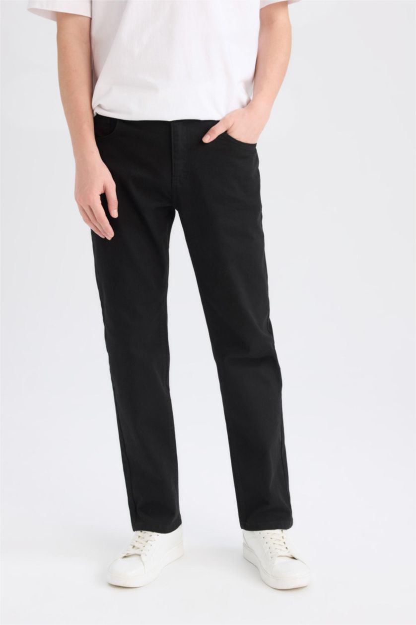 رجال أسود Sergio Regular Fit Normal Waist Jeans