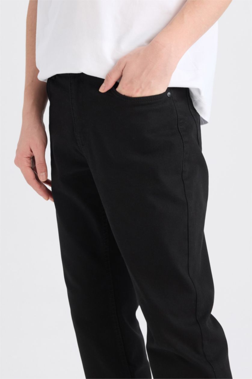 رجال أسود Sergio Regular Fit Normal Waist Jeans