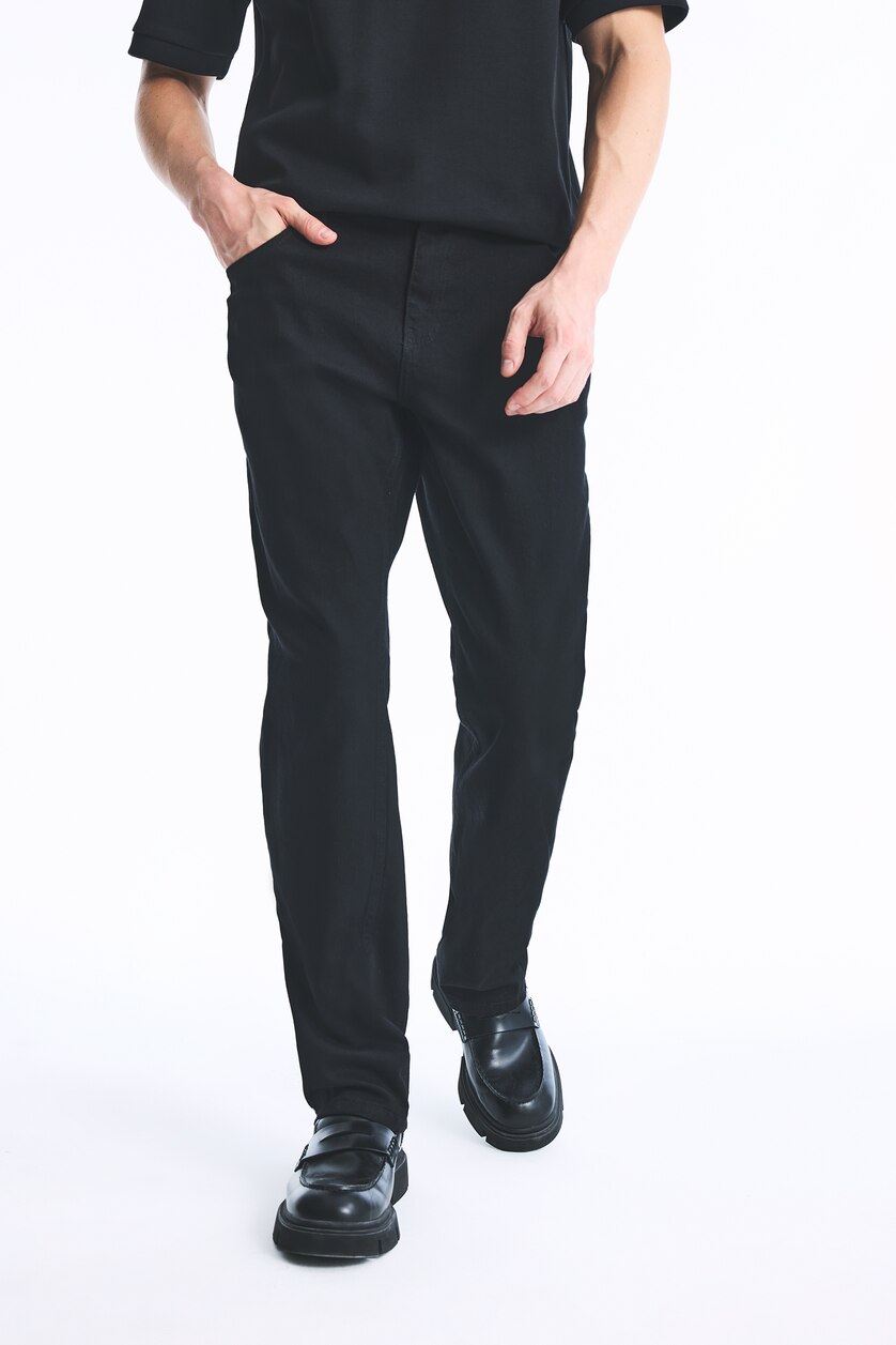 Men Black Sergio Regular Fit Regular Hem Jeans