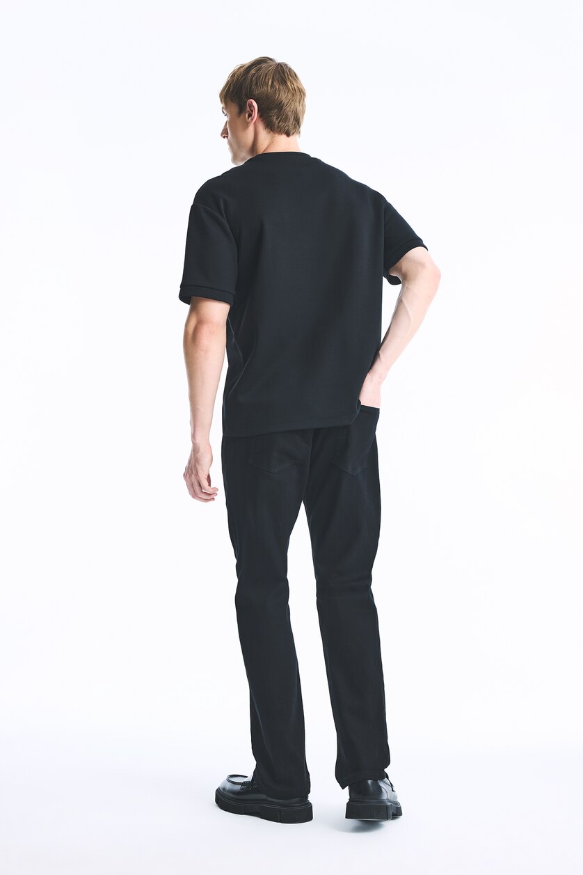Men Black Sergio Regular Fit Regular Hem Jeans