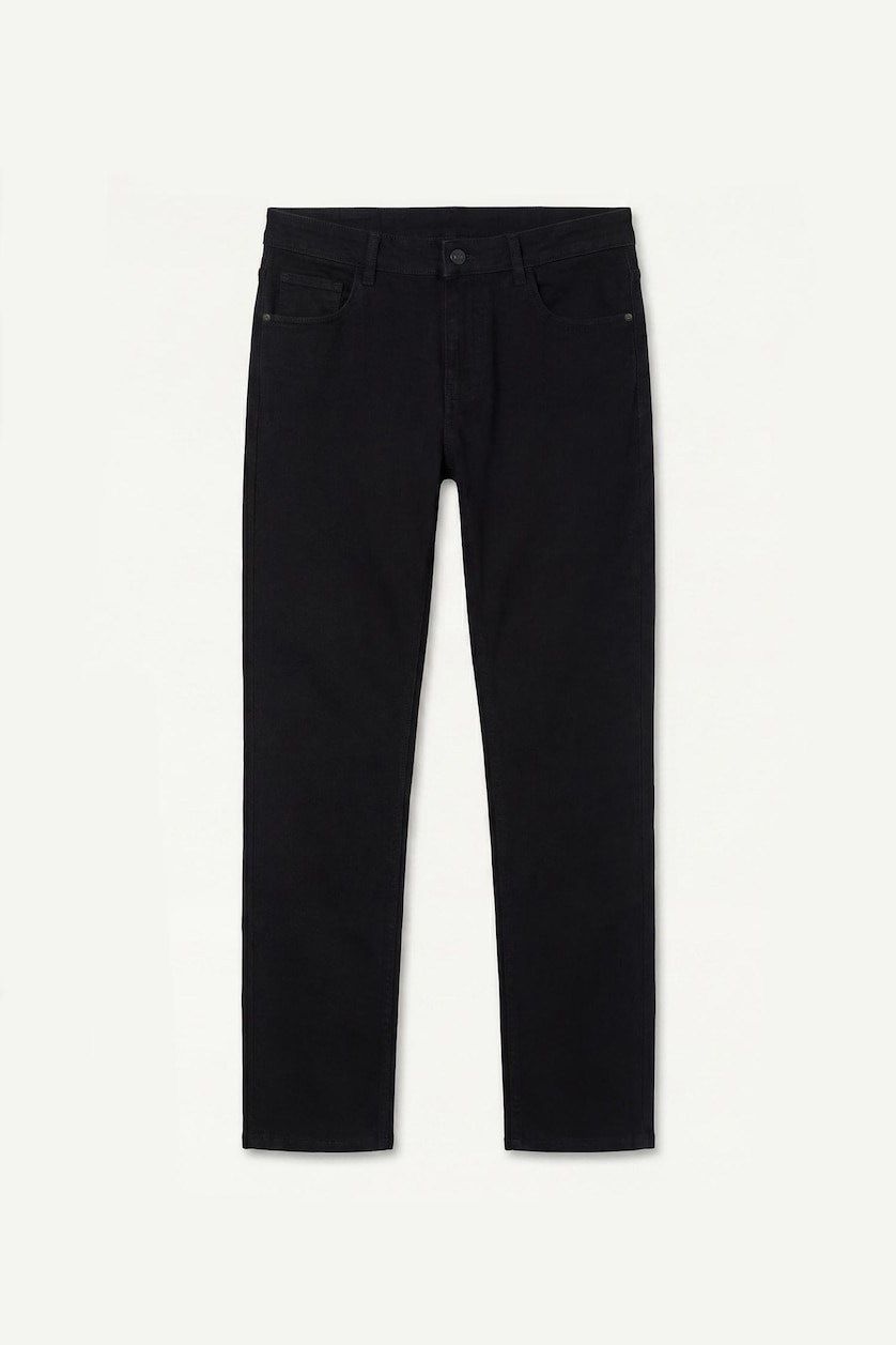 Men Black Sergio Regular Fit Regular Hem Jeans