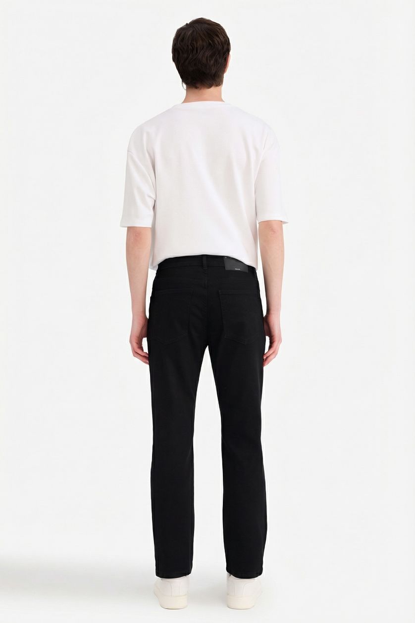 رجال أسود بنطرون جينز سيرجيو قصة عادية وخصر عادي