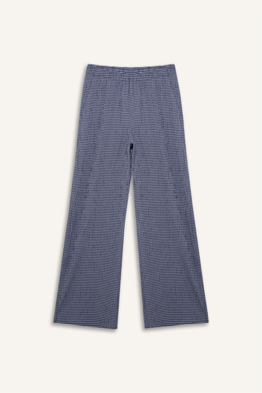 Woman NAVY Wide Leg Normal Waist Trousers