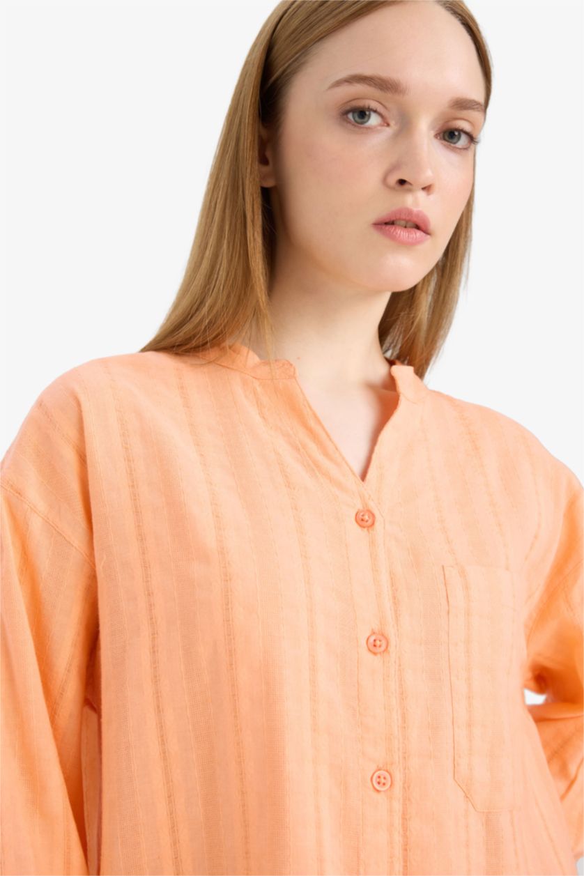 WOMAN Salmon Regular Fit Long Sleeve Tunic