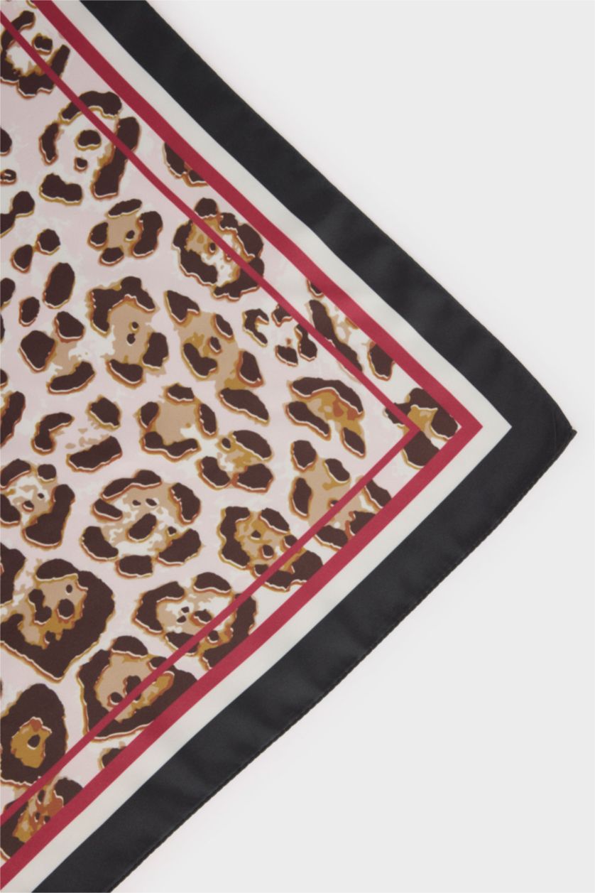 Woman Brown Woman Printed Foulard