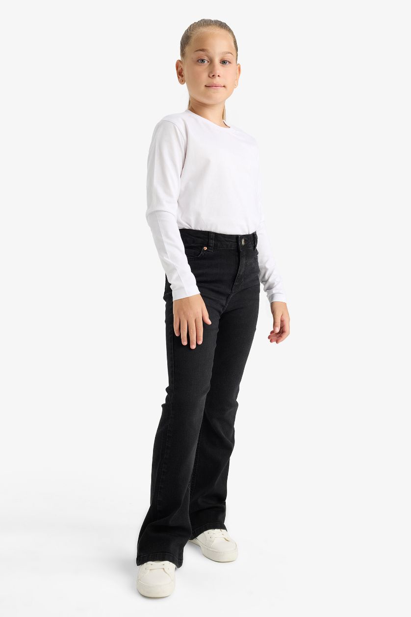 Girls & Teens Black Girl Flare Fit Jeans