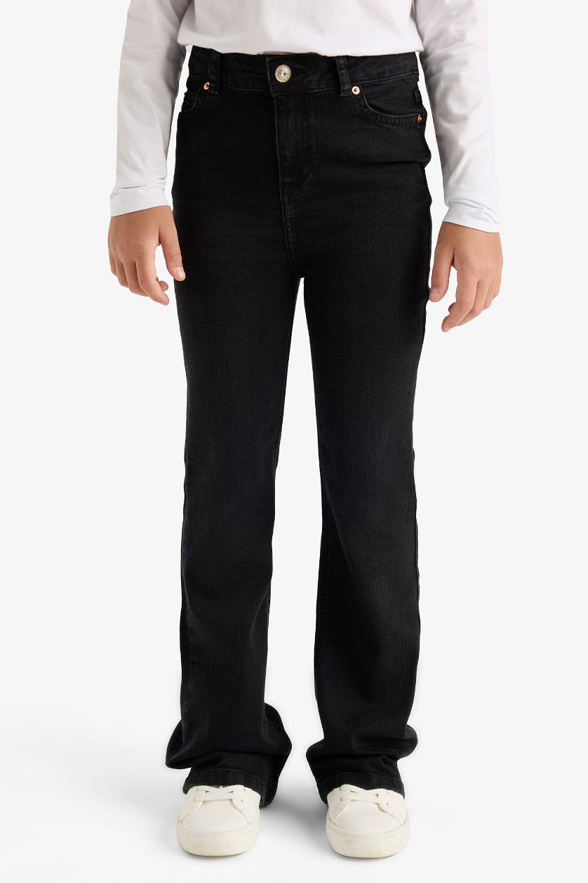 Girls & Teens Black Girl Flare Fit Jeans