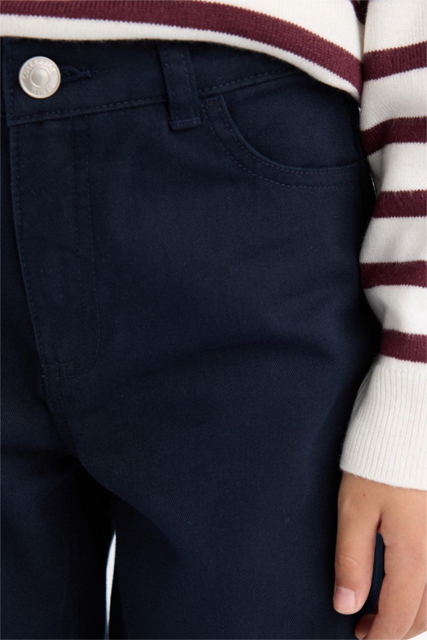 GIRLS & TEENS NAVY Girl Wide Leg Cotton Trousers