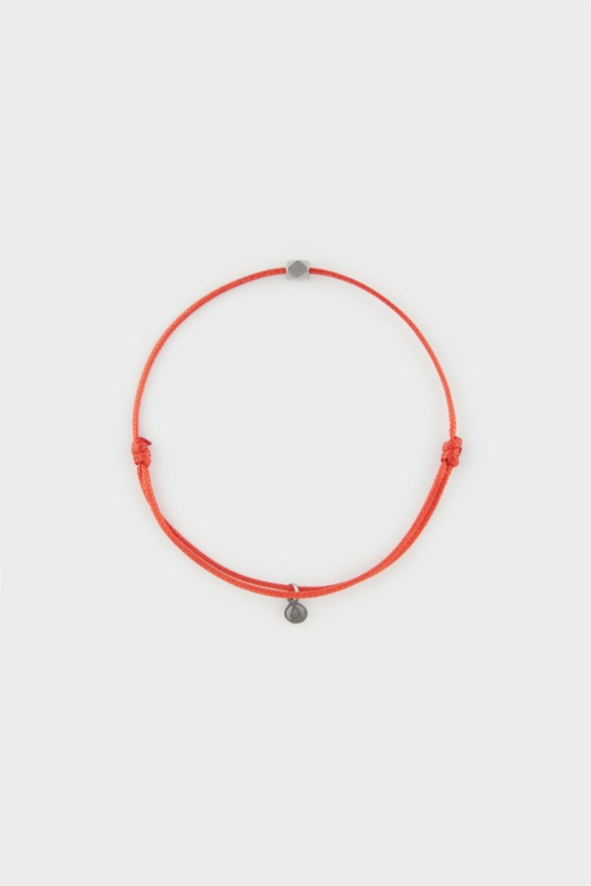 HOMME Rouge Bracelet porte-bonheur unisexe avec corde rouge et acier - AtolyeWolf x DeFacto