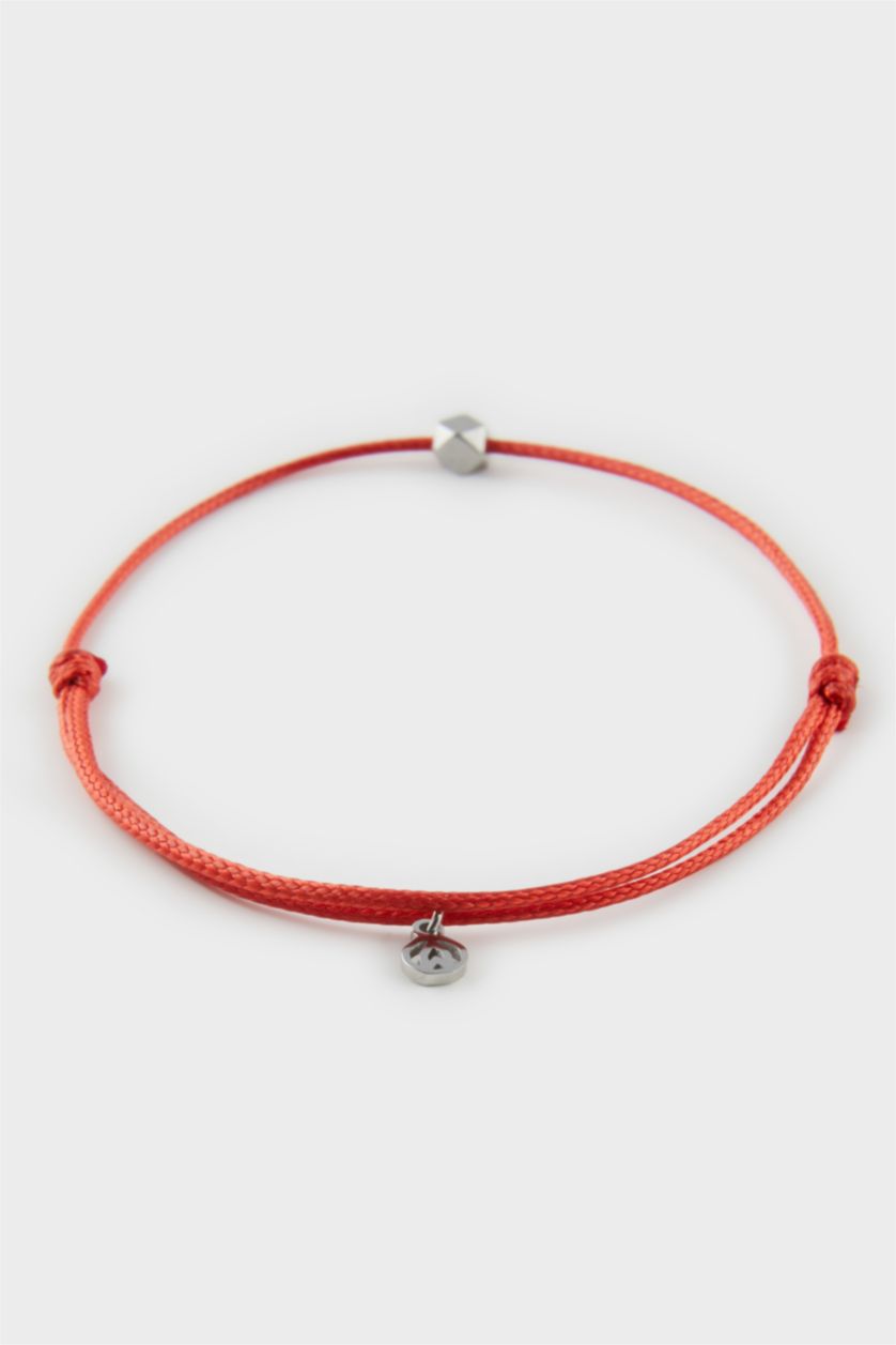 HOMME Rouge Bracelet porte-bonheur unisexe avec corde rouge et acier - AtolyeWolf x DeFacto