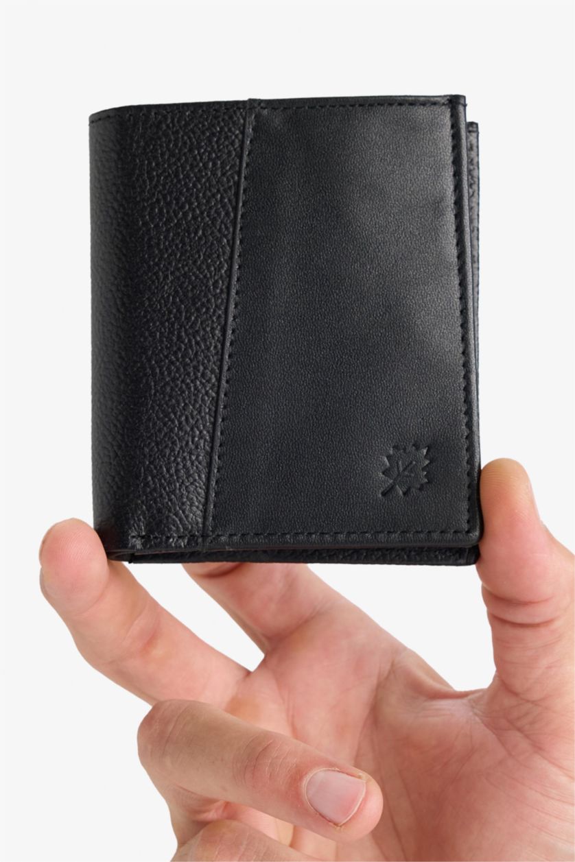 رجالي أسود محفظة رجالي جلد صناعي