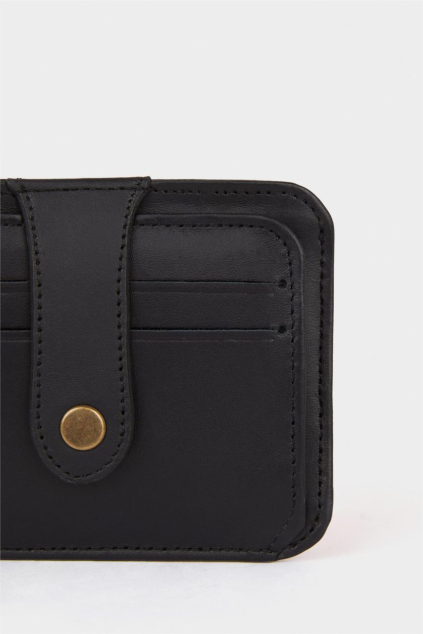 رجالي أسود محفظة جلد رجالي