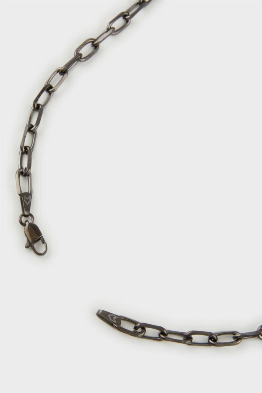 Erkek Siyah Atolyewolf x Defacto Erkek Kalın Boğum Zincir Kolye