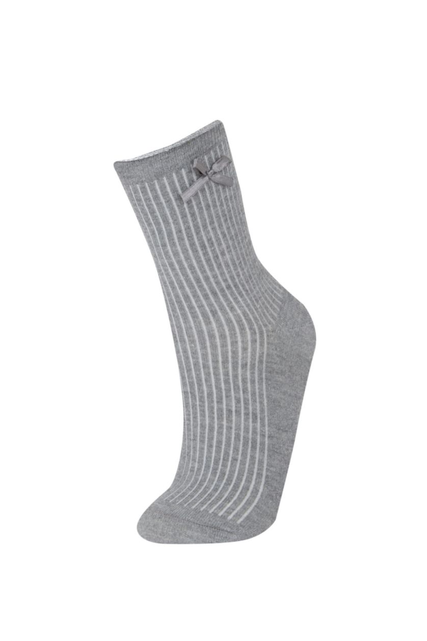 Kız Çocuk - Genç Kız Karma Kız Çocuk Kurdele 3'lü Pamuklu Uzun Çorap