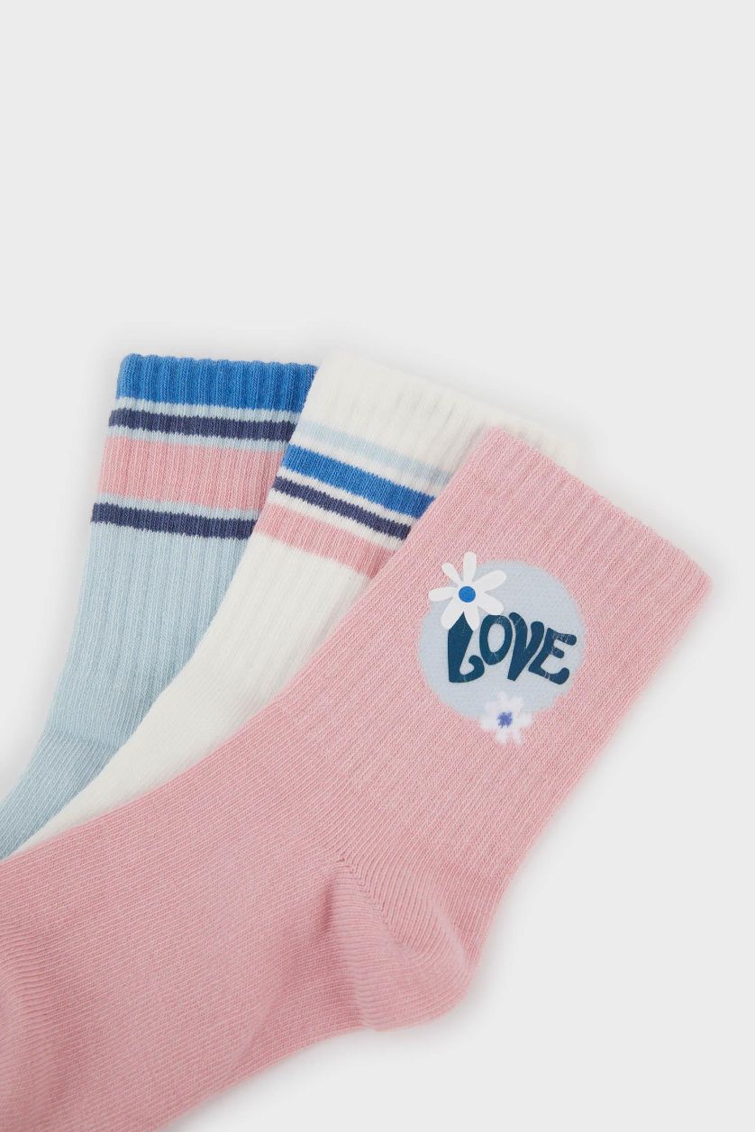 GIRLS & TEENS Karma Girl 3 Piece Cotton Long Socks