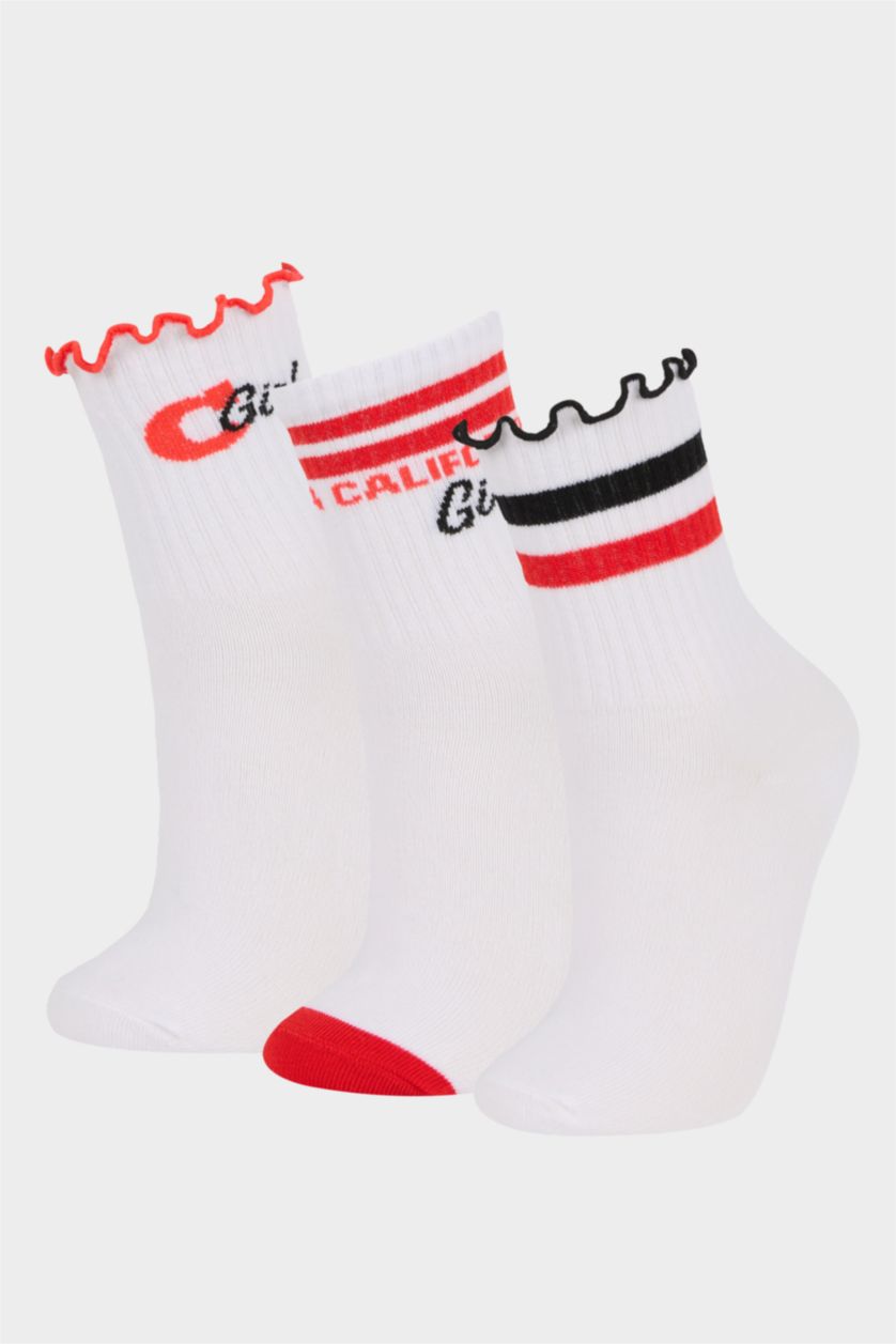 GIRLS & TEENS MIXED Girl 3 Piece Cotton Long Socks