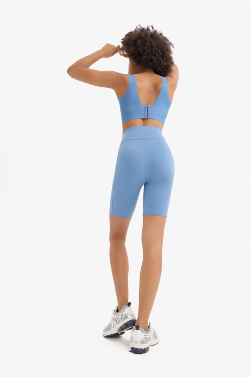 WOMAN Light Indigo DeFactoFit Biker Sports Leggings