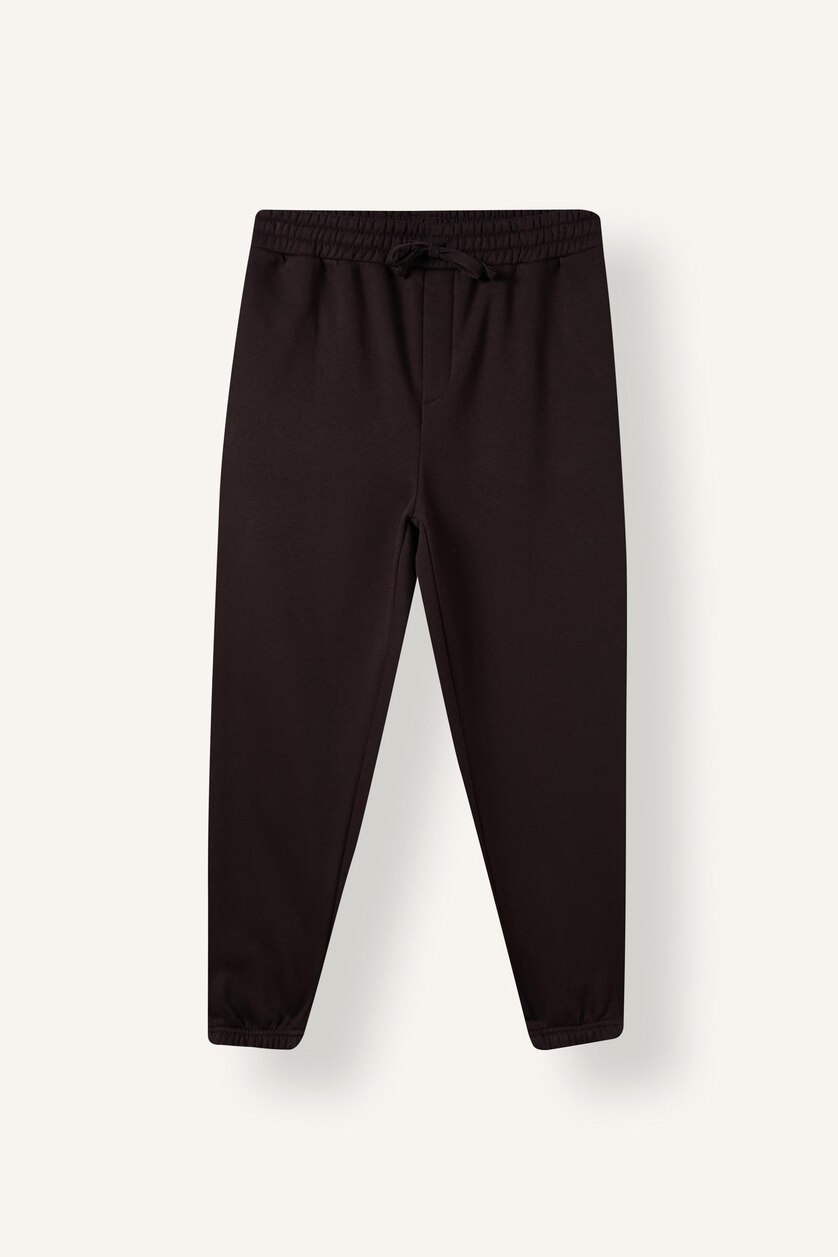 MAN Brown Regular Fit Long Jogger Trousers with Pockets
