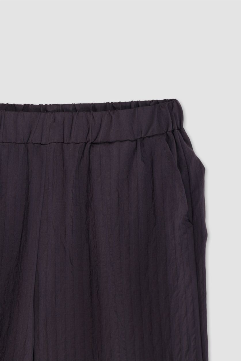 حريمي أسود بنطلون وايد ليج برجل واسع أسود