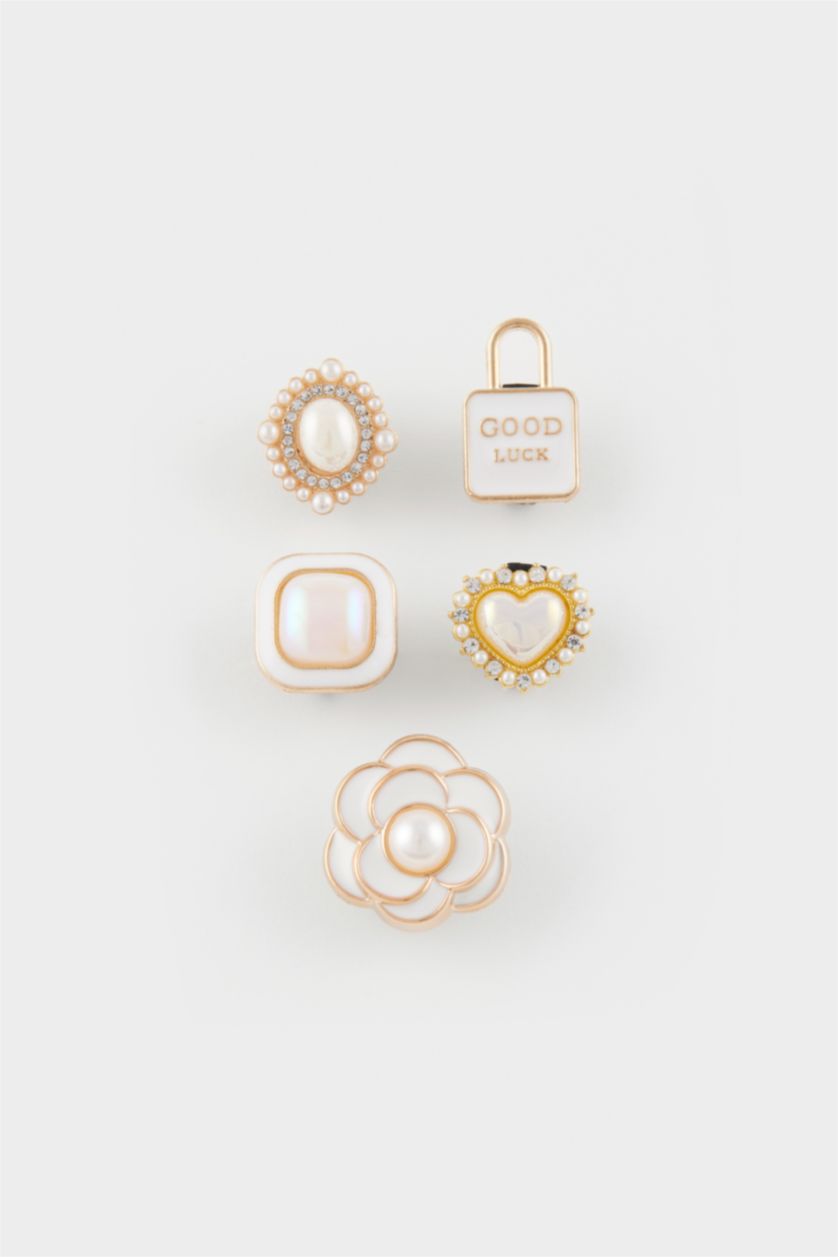 Kadın Karma Kadın 5'li Gold Terlik Süsü