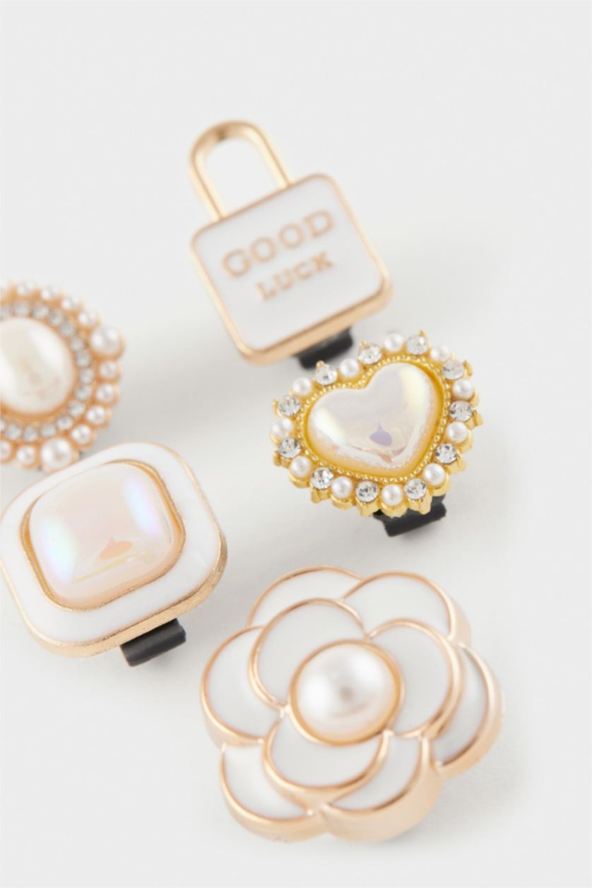 Kadın Karma Kadın 5'li Gold Terlik Süsü