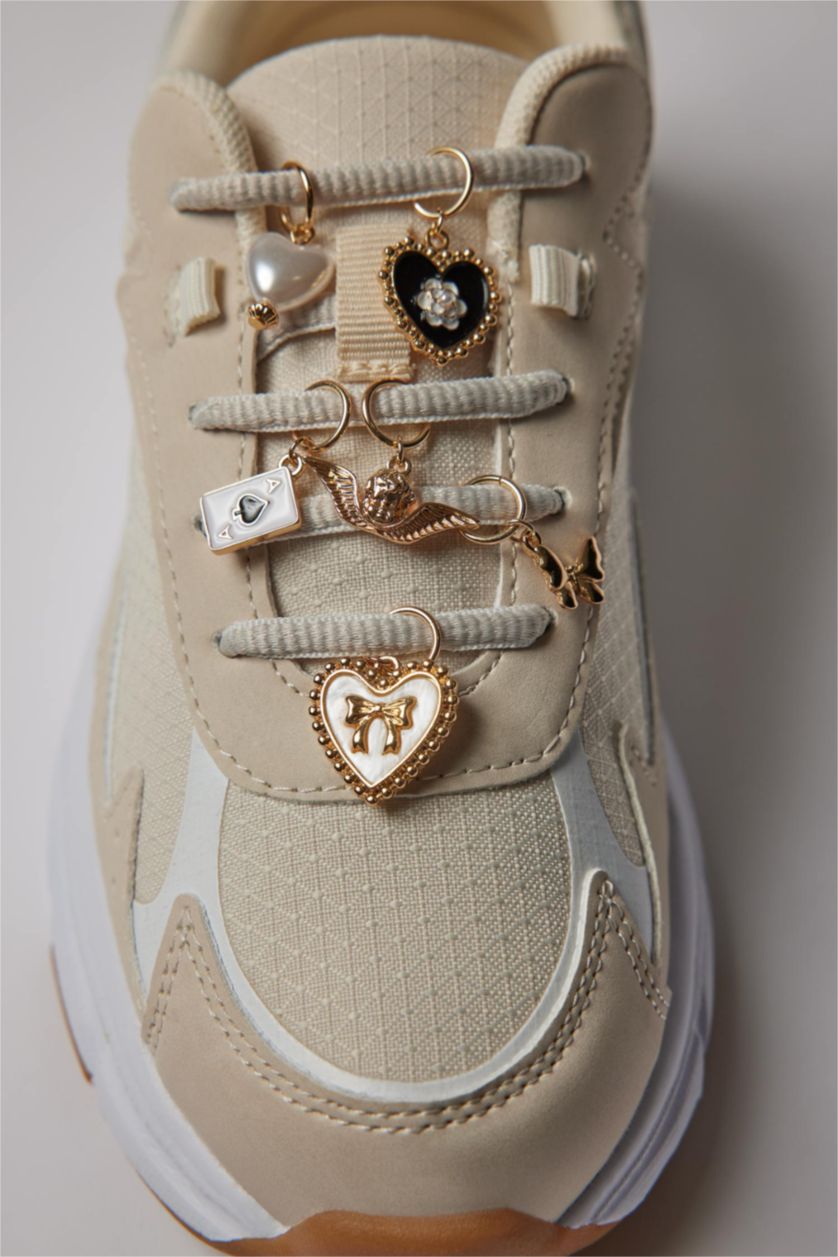 Kadın Karma Kadın 6'lı Gold Siyah Terlik Süsü