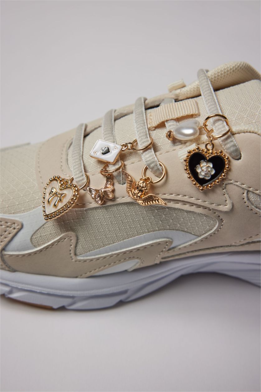 Kadın Karma Kadın 6'lı Gold Siyah Terlik Süsü