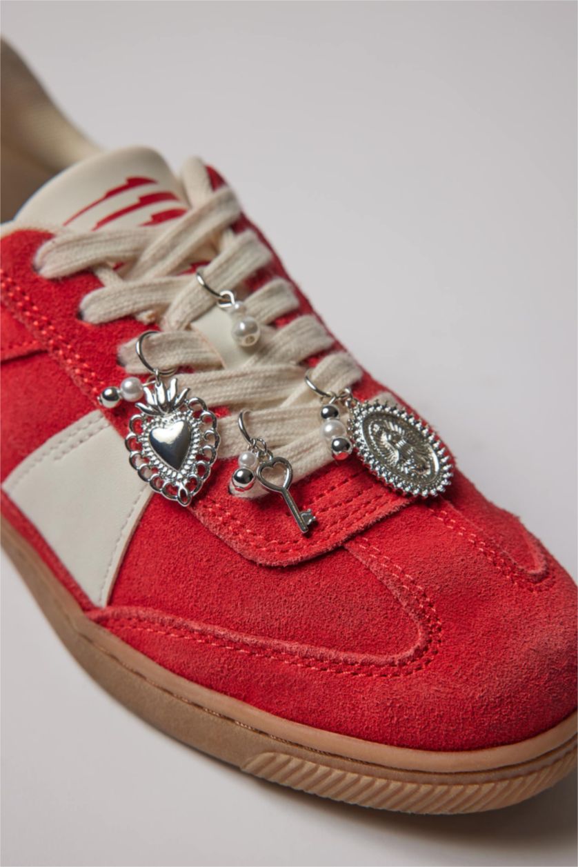 Kadın Gümüş Kadın 4'lü Silver Terlik Süsü