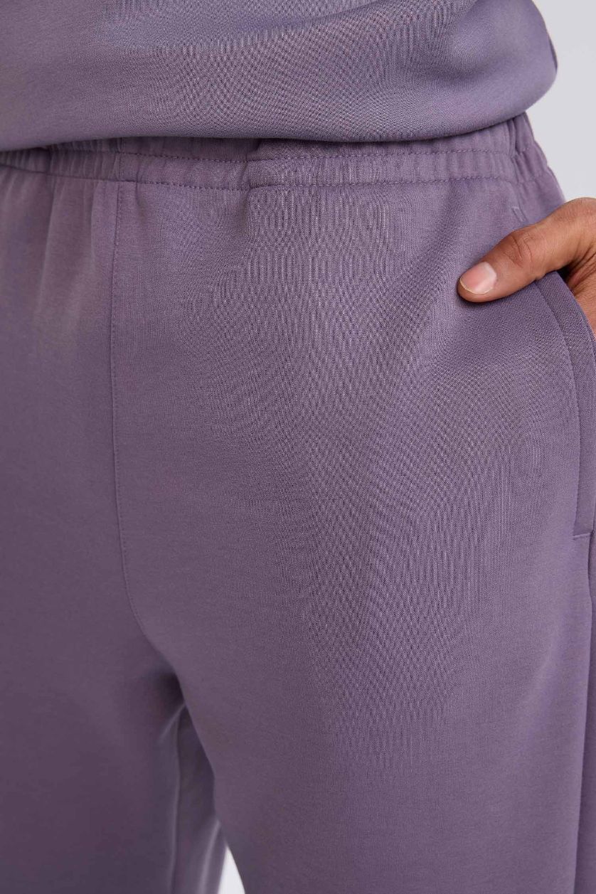 رجال بنفسجي بنطلون بجامة رياضي جوجر قماش سكوبا قصة عادية من DeFactoFit