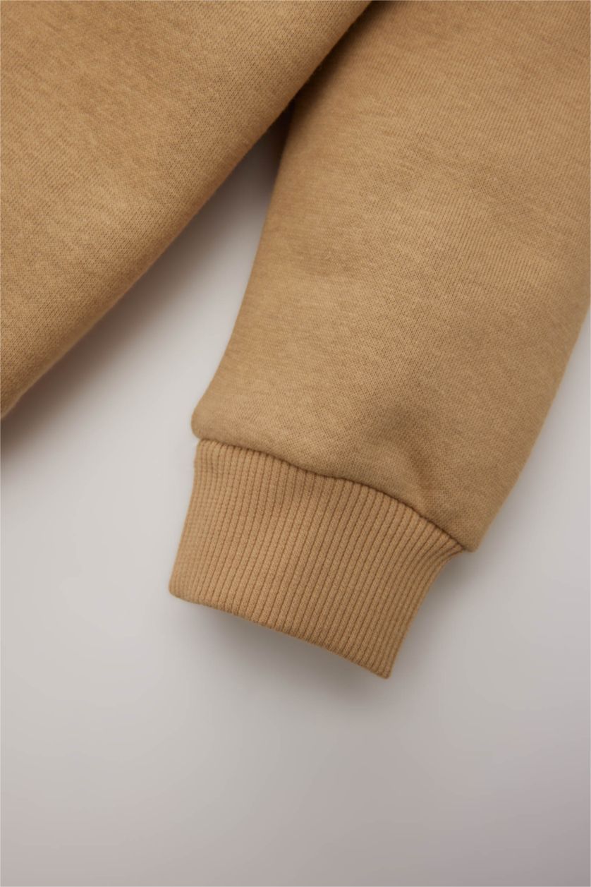 مولود ذكر بيج طقم سويت شيرت مطبوع و سروال رياضي