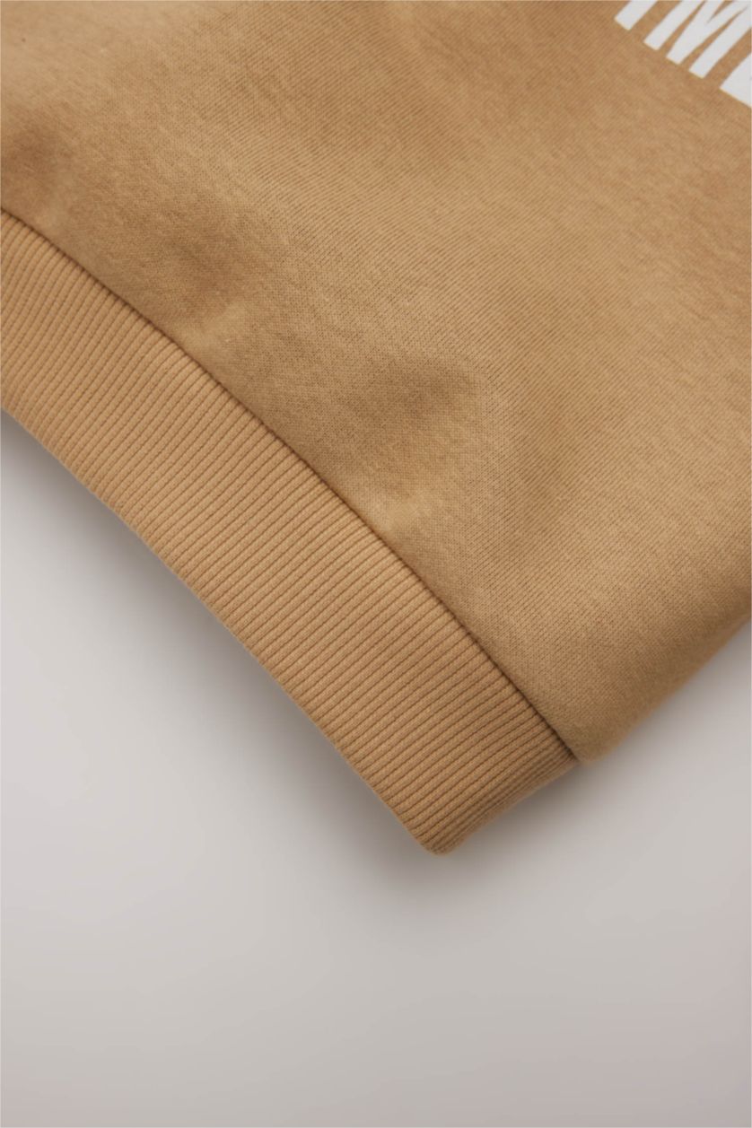 مولود ذكر بيج طقم سويت شيرت مطبوع و سروال رياضي