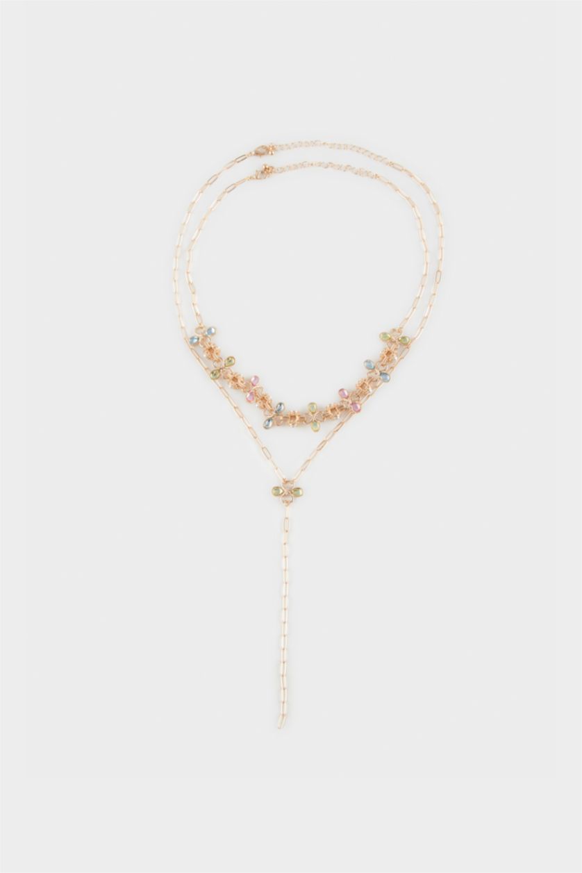 WOMAN Altın Woman 2 Piece Gold Necklace