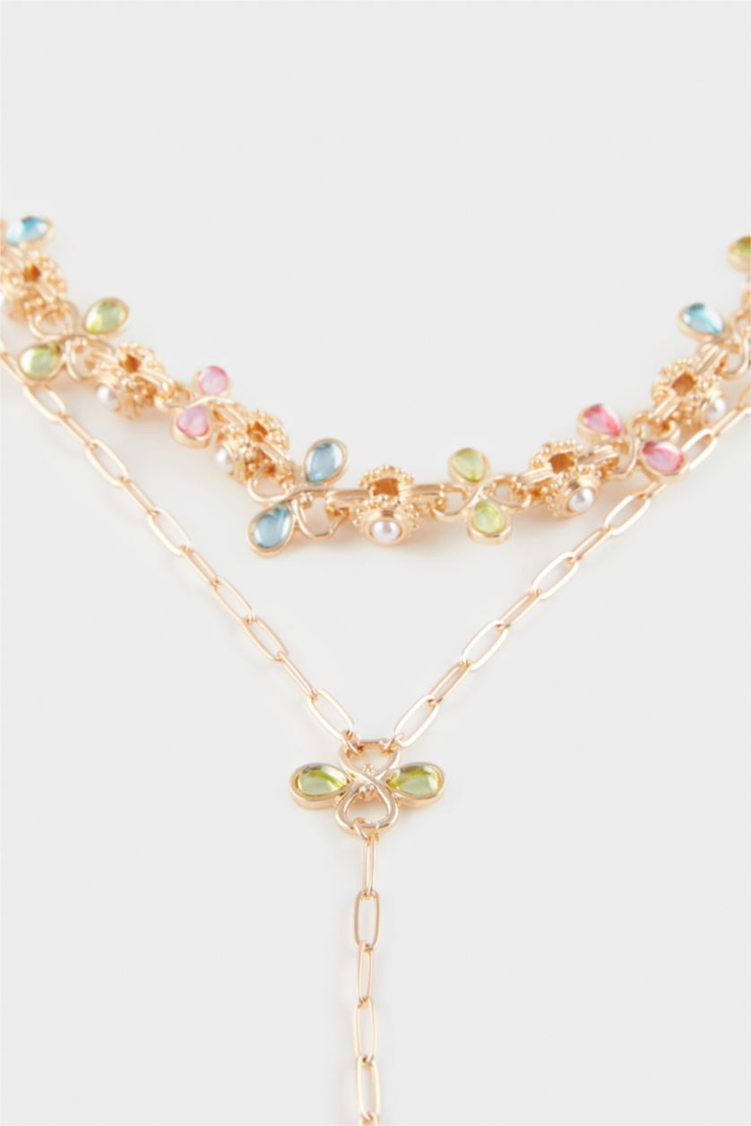 WOMAN Altın Woman 2 Piece Gold Necklace
