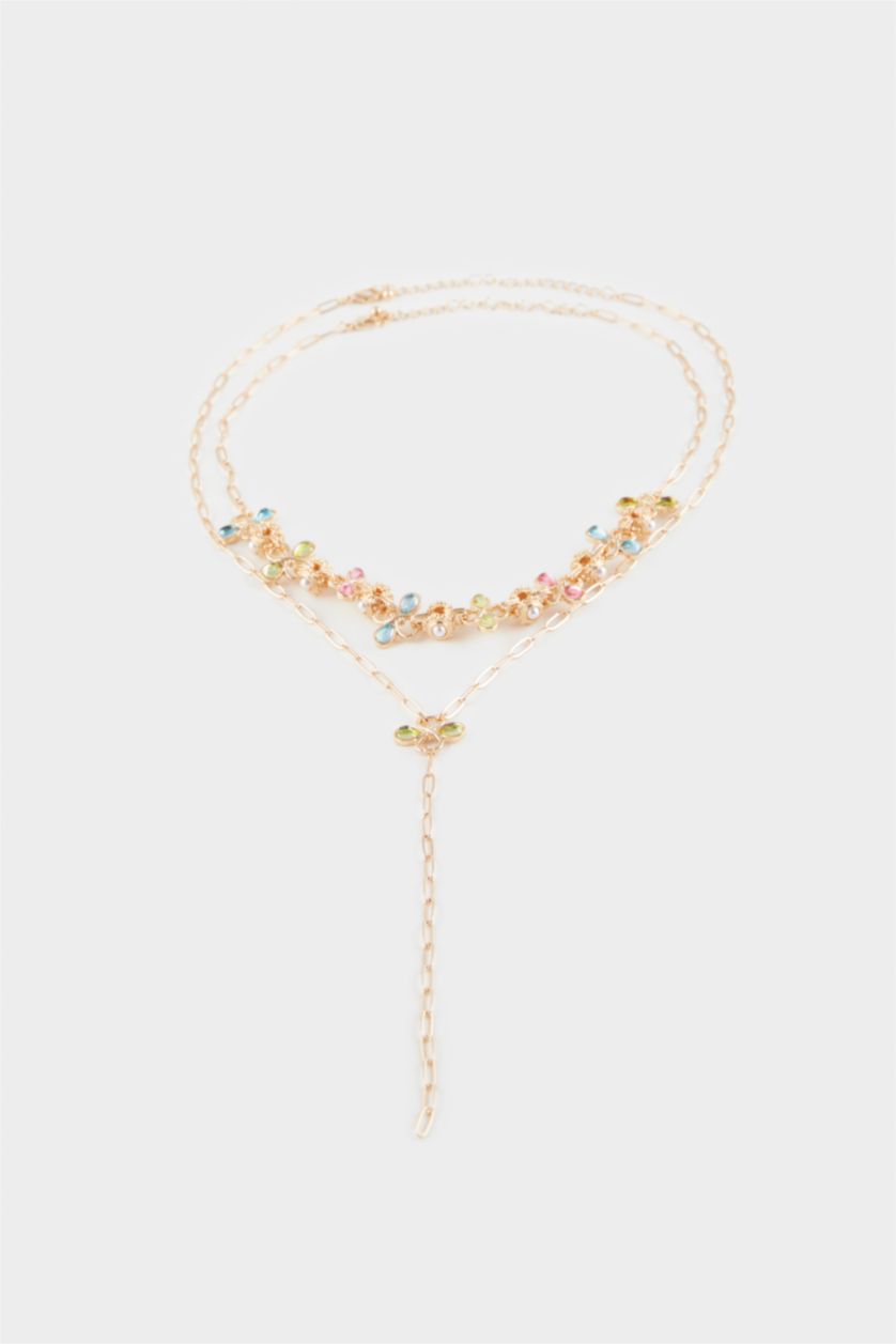 WOMAN Altın Woman 2 Piece Gold Necklace