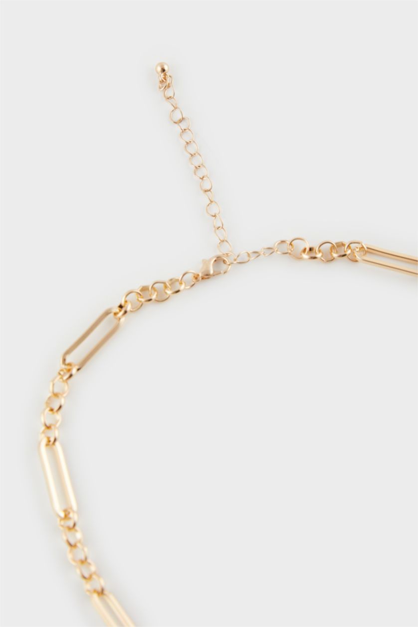 Woman Altın Woman Heart and Key Gold Necklace