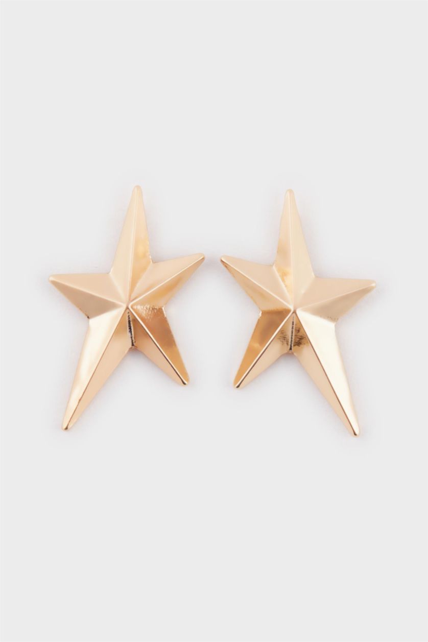 FEMME Altın Boucles d’oreilles dorées en forme d’étoile pour femme