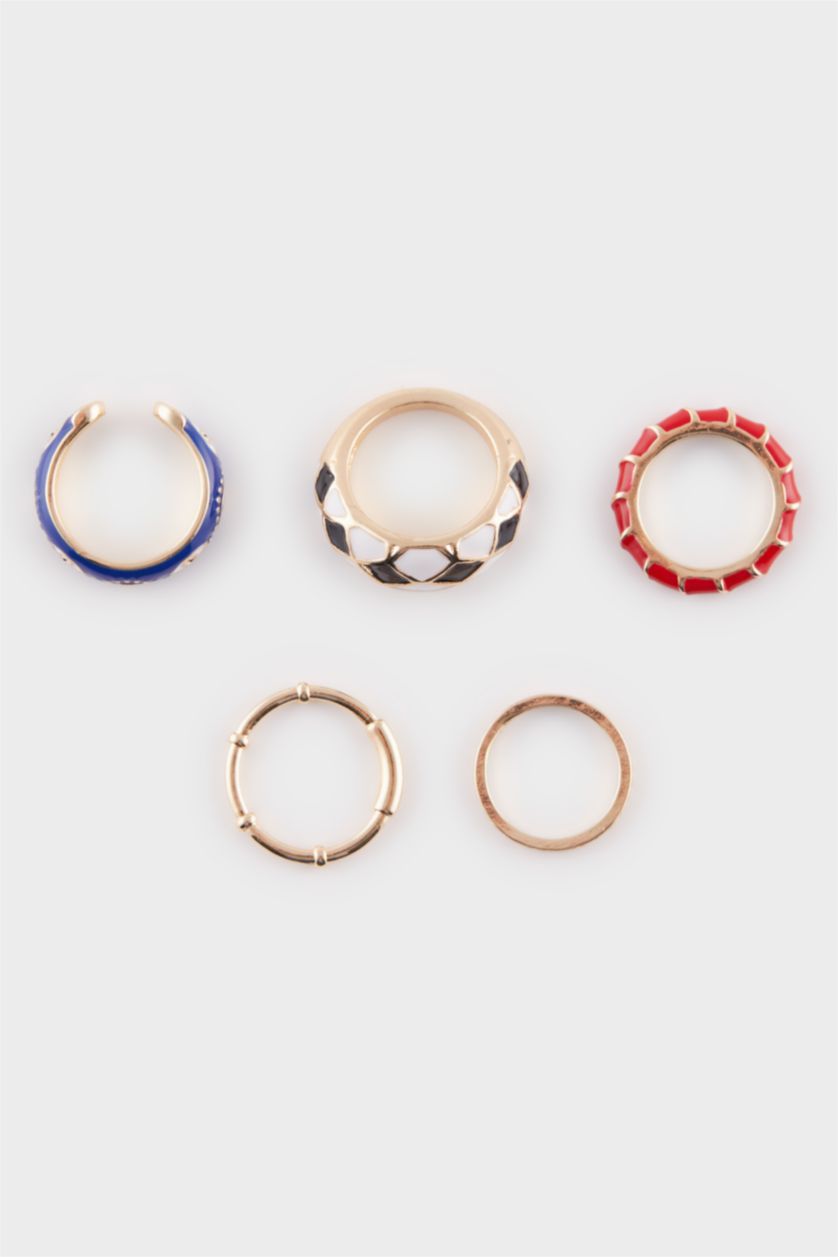 Kadın Karma Kadın 5'li Gold Yüzük