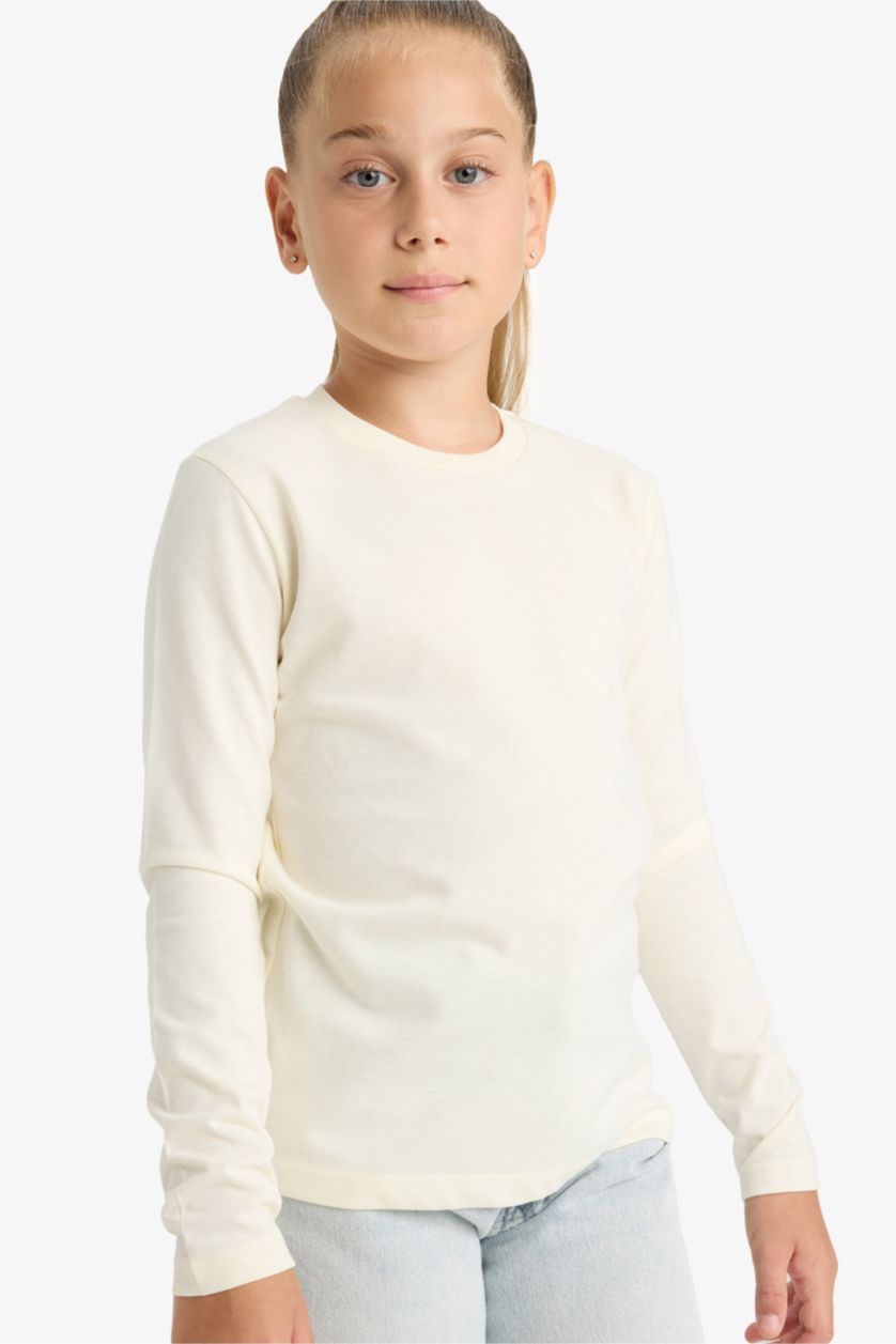 Girls & Teens Anthracite Girl Regular Fit Crew Neck 2 Piece T-Shirt