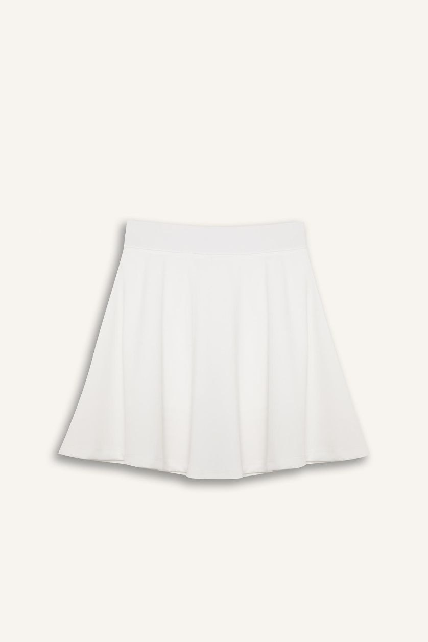 Kız Çocuk - Genç Kız Kırık Beyaz İçi Taytlı Etek Kız Çocuk