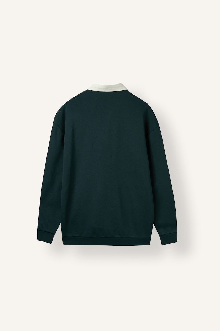 Erkek Koyu Yeşil Boxy Fıt Sweatshirt