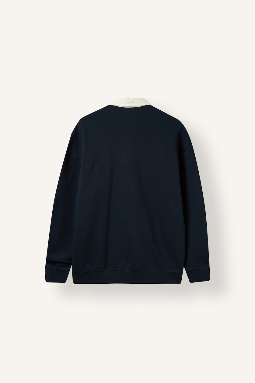 Erkek Lacivert Boxy Fıt Sweatshirt