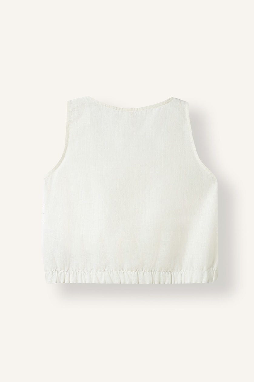 GIRLS & TEENS Ecru Girl Short Sleeve Blouse