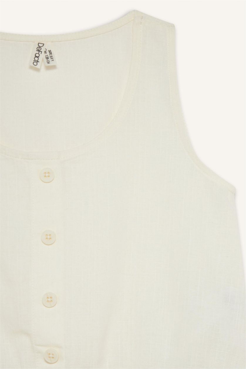 Girls & Teens Ecru Girl Short Sleeve Blouse