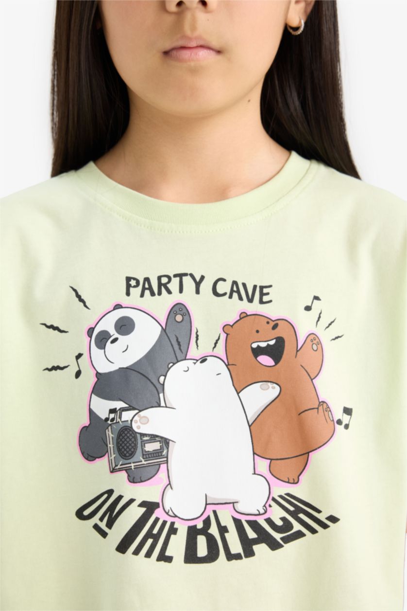 Kız Çocuk - Genç Kız Mint We Bare Bears Bisiklet Yaka Kısa Kollu Tişört Kız Çocuk