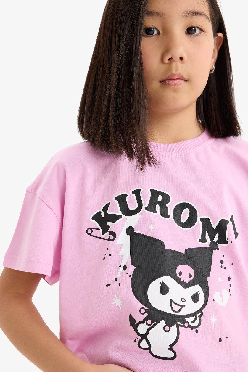 Girls & Teens Pink Girl Crew Neck Short Sleeve T-Shirt