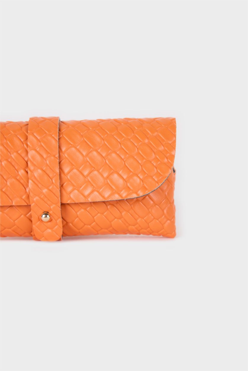 Женщины Оранжевый Женский чехол для солнцезащитных очков с узором из вязки