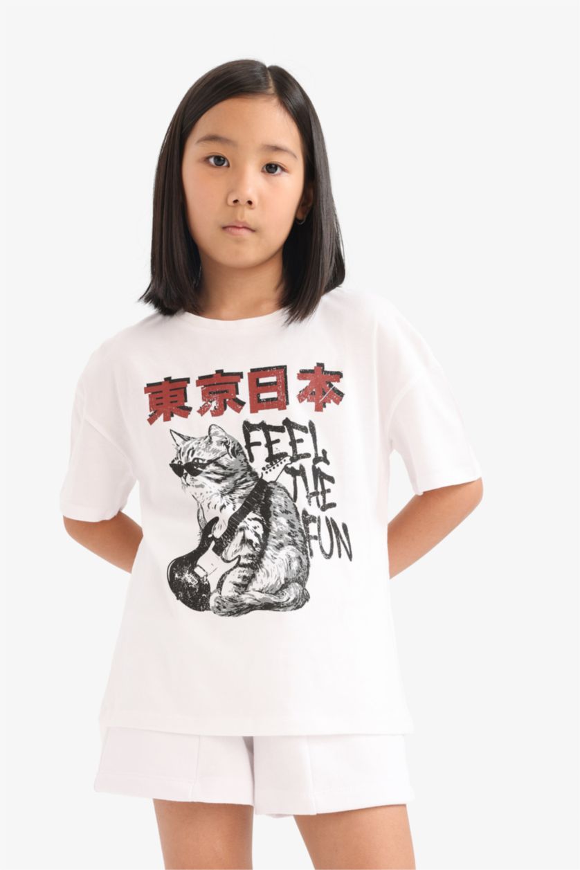 Young Girls - Teen Girls White Girl Elastic Waist Basic Shorts