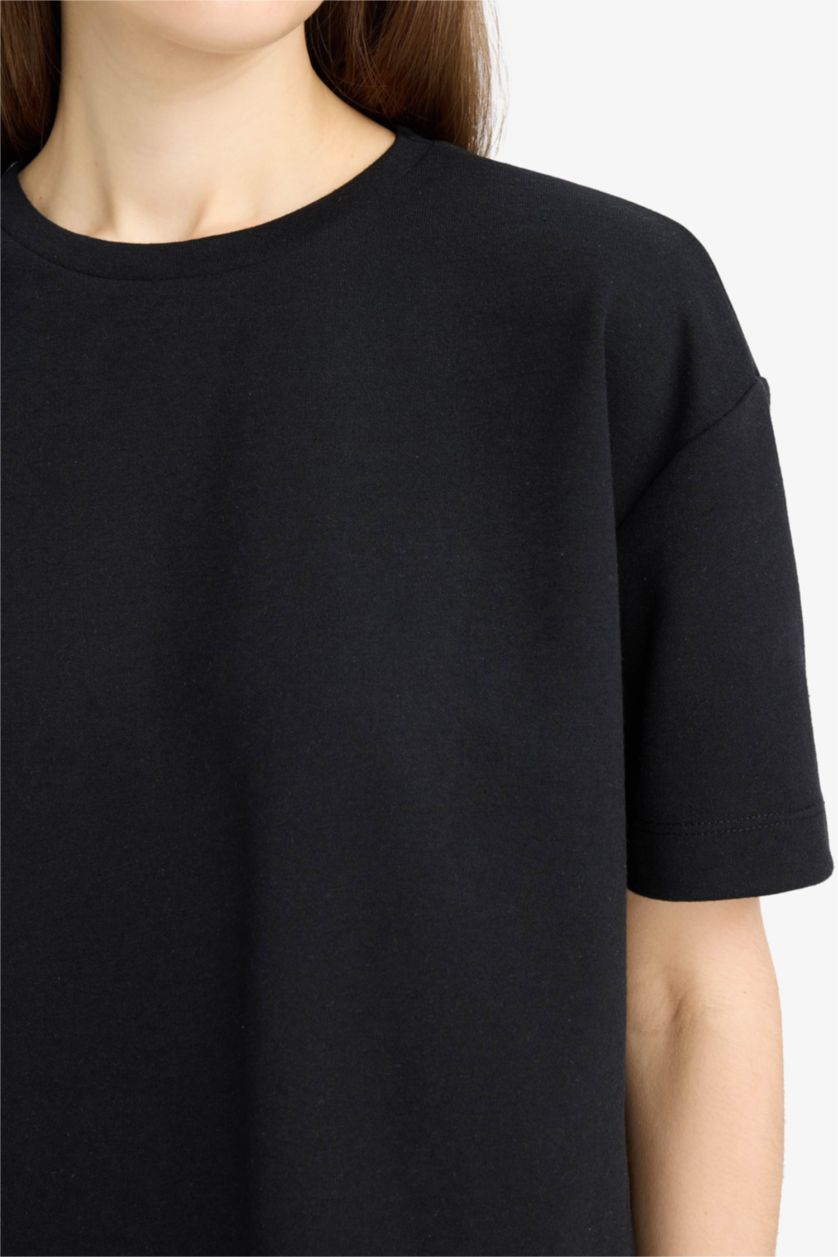 نساء أسود سيت قصة مريحة - قطعتين