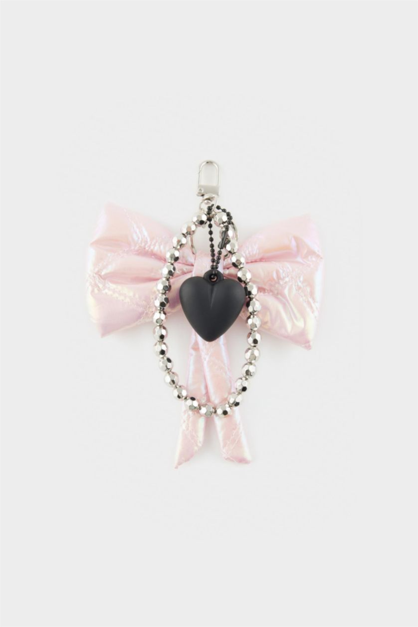 WOMAN Karma Woman Plush Leopard Heart Charm Keychain