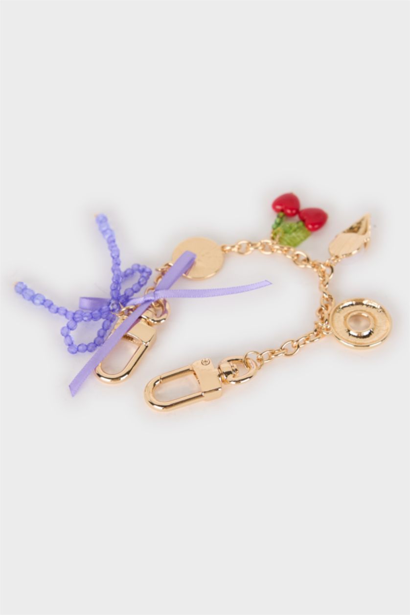 WOMAN MIXED Woman Cherry Charm Keychain